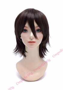 【即納】アレンジショート　ダークブラウン　ショート コスプレウィッグ コスプレ ウィッグ wig コスウィッグ 耐熱 ハロウィン