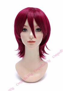 【即納】アレンジショート　ワインレッド　ショート コスプレウィッグ コスプレ ウィッグ wig コスウィッグ 耐熱 ハロウィン