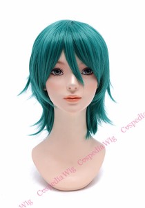 【即納】アレンジショート　ピーコックグリーン　ショート コスプレウィッグ コスプレ ウィッグ wig コスウィッグ 耐熱 ハロウィン