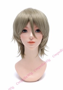 【即納】アレンジショート　モスグリーン　ショート コスプレウィッグ コスプレ ウィッグ wig コスウィッグ 耐熱 ハロウィン