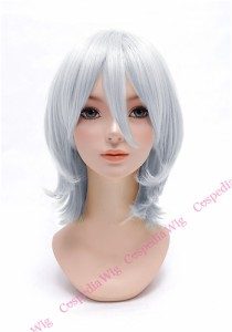 【即納】ショートボブ　シルバー　ショート ボブ コスプレウィッグ コスプレ ウィッグ wig コスウィッグ 耐熱 ハロウィン