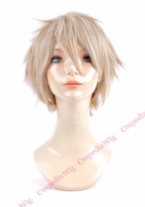 【即納】ツンツンショート　シャンパンゴールド　ショート コスプレウィッグ コスプレ ウィッグ wig コスウィッグ 耐熱 ハロウィン