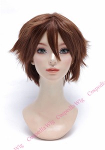 【即納】ツンツンショート　ココアブラウン　ショート コスプレウィッグ コスプレ ウィッグ wig コスウィッグ 耐熱 ハロウィン