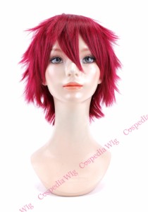 【即納】ツンツンショート　ワインレッド　ショート コスプレウィッグ コスプレ ウィッグ wig コスウィッグ 耐熱 ハロウィン