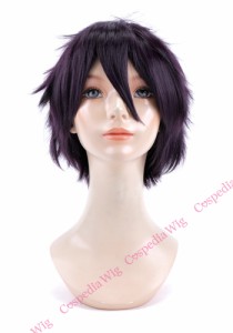 【即納】ツンツンショート　バイオレットブラック　ショート コスプレウィッグ コスプレ ウィッグ wig コスウィッグ 耐熱 ハロウィン