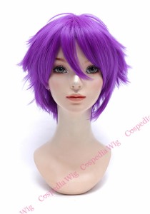 【即納】ツンツンショート　アメジスト　ショート コスプレウィッグ コスプレ ウィッグ wig コスウィッグ 耐熱 ハロウィン