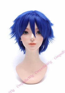 【即納】ツンツンショート　ミディアムブルー　ショート コスプレウィッグ コスプレ ウィッグ wig コスウィッグ 耐熱 ハロウィン