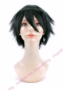 【即納】ツンツンショート　グリーンブラック　ショート コスプレウィッグ コスプレ ウィッグ wig コスウィッグ 耐熱 ハロウィン