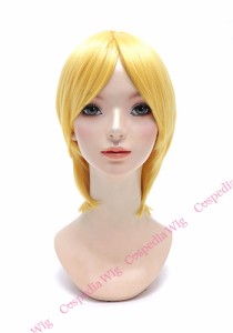 【即納】シンプルショート　イエロー　ショート コスプレウィッグ コスプレ ウィッグ wig コスウィッグ 耐熱 ハロウィン