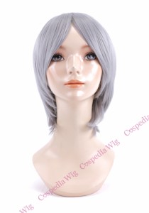 【即納】シンプルショート　ストーンシルバー　ショート コスプレウィッグ コスプレ ウィッグ wig コスウィッグ 耐熱 ハロウィン