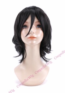 【即納】アレンジウェーブ　ナチュラルブラック　ミディアム コスプレウィッグ コスプレ ウィッグ wig コスウィッグ 耐熱 ハロウィン