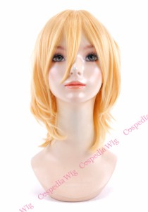 【即納】アレンジウェーブ　カドミウムオレンジ　ミディアム コスプレウィッグ コスプレ ウィッグ wig コスウィッグ 耐熱 ハロウィン