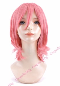 【即納】アレンジウェーブ　ピンク　ミディアム コスプレウィッグ コスプレ ウィッグ wig コスウィッグ 耐熱 ハロウィン