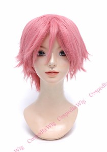 【即納】レイヤーショート　ピンク　ショート コスプレウィッグ コスプレ ウィッグ wig コスウィッグ 耐熱 ハロウィン