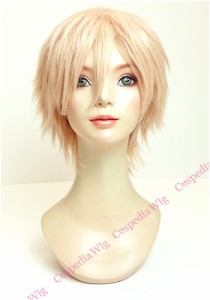 【即納】レイヤーショート　ピンクゴールド　ショート コスプレウィッグ コスプレ ウィッグ wig コスウィッグ 耐熱 ハロウィン