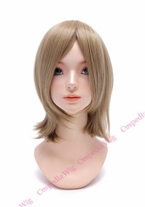 【即納】シンプルボブ　ライトベージュ　ボブ コスプレウィッグ コスプレ ウィッグ wig コスウィッグ 耐熱 ハロウィン