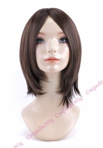 【即納】シンプルボブ　ダークブラウン　ボブ コスプレウィッグ コスプレ ウィッグ wig コスウィッグ 耐熱 ハロウィン