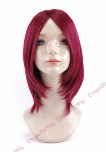 【即納】シンプルボブ　ワインレッド　ボブ コスプレウィッグ コスプレ ウィッグ wig コスウィッグ 耐熱 ハロウィン