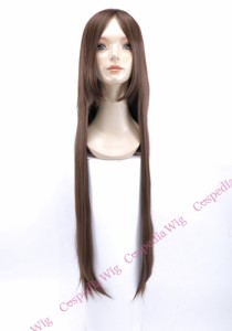 【即納】スーパーロング(100cm)　ナチュラルブラウン　ロング ストレート コスプレウィッグ コスプレ ウィッグ wig コスウィッグ 耐熱 ハ