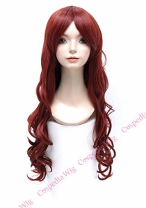 【即納】ロングウェーブ　チョコレートレンガ　ロング ウェーブコスプレウィッグ コスプレ ウィッグ wig コスウィッグ 耐熱 ハロウィン