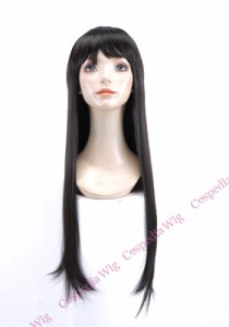 【即納】ロングレイヤー　ナチュラルブラック　ロング コスプレウィッグ コスプレ ウィッグ wig コスウィッグ 耐熱 ハロウィン