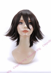 【即納】ロッキンベース　カカオブラック　外ハネ コスプレウィッグ コスプレ ウィッグ wig コスウィッグ 耐熱 ハロウィン