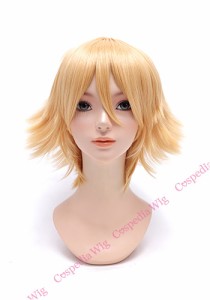 【即納】ロッキンベース　カドミウムオレンジ　外ハネ コスプレウィッグ コスプレ ウィッグ wig コスウィッグ 耐熱 ハロウィン