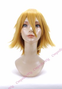 【即納】ロッキンベース　エンシェントゴールド　外ハネ コスプレウィッグ コスプレ ウィッグ wig コスウィッグ 耐熱 ハロウィン