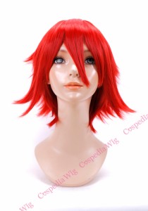 【即納】ロッキンベース　バーニングレッド　外ハネ コスプレウィッグ コスプレ ウィッグ wig コスウィッグ 耐熱 ハロウィン