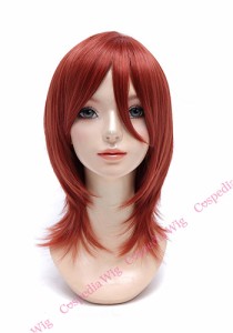 【即納】ウルフレイヤー　ブラッドレッド　ウルフ コスプレウィッグ コスプレ ウィッグ wig コスウィッグ 耐熱 ハロウィン