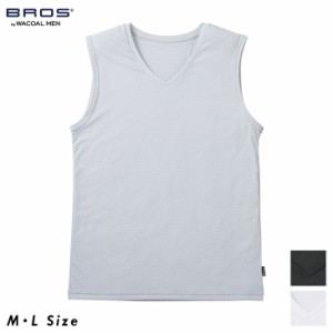 15%OFF ワコール ブロス BROS メンズ 下着 肌着 男性用 メンズシャツ タンクトップ ノースリーブ GL3311 ML インナー 無地 吸放湿性 吸汗