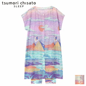 10%OFF ツモリチサト tsumori chisato ワコール wacoal パジャマ ルームウェア 部屋着 半袖 古代エジプト 青い空と広がる砂漠の風景 ツモ