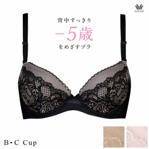 15%OFF ワコール Wacoal ブラジャー ブラ 背中すっきり-5歳をめざすブラ 3/4 B・Cカップブラ BRB475