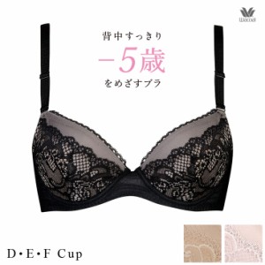 15%OFF ワコール Wacoal ブラジャー ブラ 背中すっきり-5歳をめざすブラ 3/4 D・E・Fカップブラ BRB475