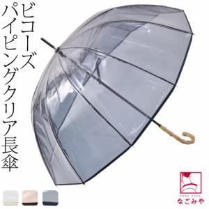 雨傘 専用 通年用 because 長傘 クリアアンブレラ 12フレーム 55cm 全3色 梅雨 対策 撥水 防水 おしゃれ 大人 レディース 女性 10023117