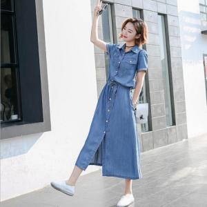 大人カジュアルなシャツワンピ デニムシャツ ワンピース ライン入り Laファッション リゾートコーデや旅行コーデに の通販はau Pay マーケット ｄｊ ｆｒｅａｋ 商品ロットナンバー