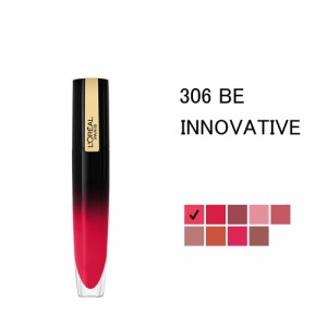 ロレアル ブリリアント シグネチャー リキッド リップカラー 306 ビ イノベイティブ (BE INNOVATIVE) 6,4ml L'OREAL BRILLANT SIGNATURE 