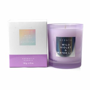 セント ワイルドバイオレット＆ウォーターリリー キャンドル 190g SCENTO WILD VIOLET ＆ WATER LILY CANDLE