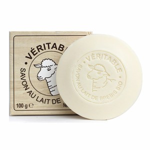 サボネリー ニヨン オーガニックミルクラウンドソープ（シープ羊）100g LA SAVONNERIE DE NYONS PERFUMED SOAP ROUN ORGANIC SHEEP MILK