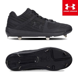 アンダーアーマー UA Ignitelite Low ST Wide (3022132 001) 野球 スパイクシューズ : ブラック×ブラック UNDER ARMOUR