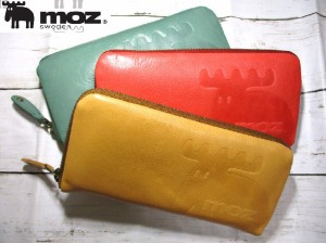 財布 レディース 長財布 ラウンド モズ moz 牛革 かわいいヘラジカ(エルク）のファーストデザイン 86001 おまけ付き 毎日配送♪