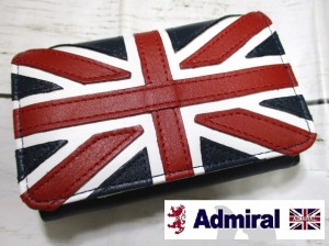 SALE 30%OFF 財布 メンズ キーケース Admiral アドミラル 多機能 牛革 レザー 1枚づつ張り合わせた「ユニオンジャック」 おまけ付き