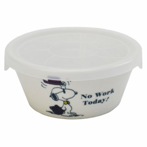 レンジパック 食器 蓋付き フタ付き 中鉢 ボウル/ SNOOPY NOWORK エメラルド コンテナーM /ノンラップ中鉢 スヌーピー 保存 鉢 うつわ 漬