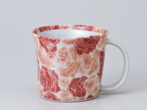 マグカップ おしゃれ/ 赤薔薇マグカップ /業務用 家庭用 コーヒー カフェ ギフト プレゼント 贈り物