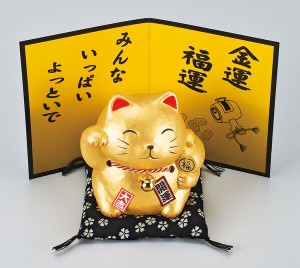 / MONEY来ねこ貯金箱･金 /和食器