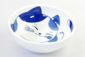 軽量 薄手 12cm 小鉢/ ねこちぐらミケ 4.0小鉢 /猫 ネコ 可愛い 家庭用 和み 癒やし