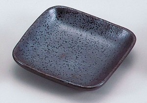 和食器 小皿 おしゃれ/ 黒釉角小皿 /陶器 業務用 家庭用 small plate