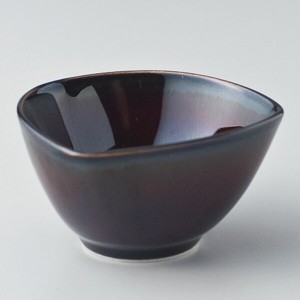 和食器 珍味 小鉢 小付/ うるし釉三角珍味 /松花堂 陶器 業務用 家庭用 Small Bowl for Delicacies