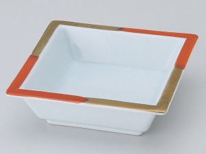 陶器 松花堂 小鉢 小皿/ 赤金角鉢 /弁当 小鉢 豆皿 幕の内 業務用