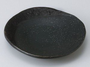 和食器 和皿 小皿 大皿 中皿/ 黒石目5.0楕円皿 /おしゃれ 陶器 業務用 家庭用 Japanese Plate